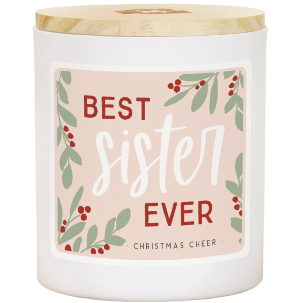 Best Sister Ever Christmas Candle