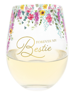 Forever Bestie Gift Boxed Stemless Wine Glass 17oz