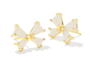 Kendra Scott Blair Bow Small Studs Iridescent Drusy