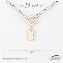 Load image into Gallery viewer, Blessed Gold Simple Truth Necklace by Alexa's Angels
