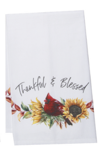 Autumn Cardinal Tea Towel