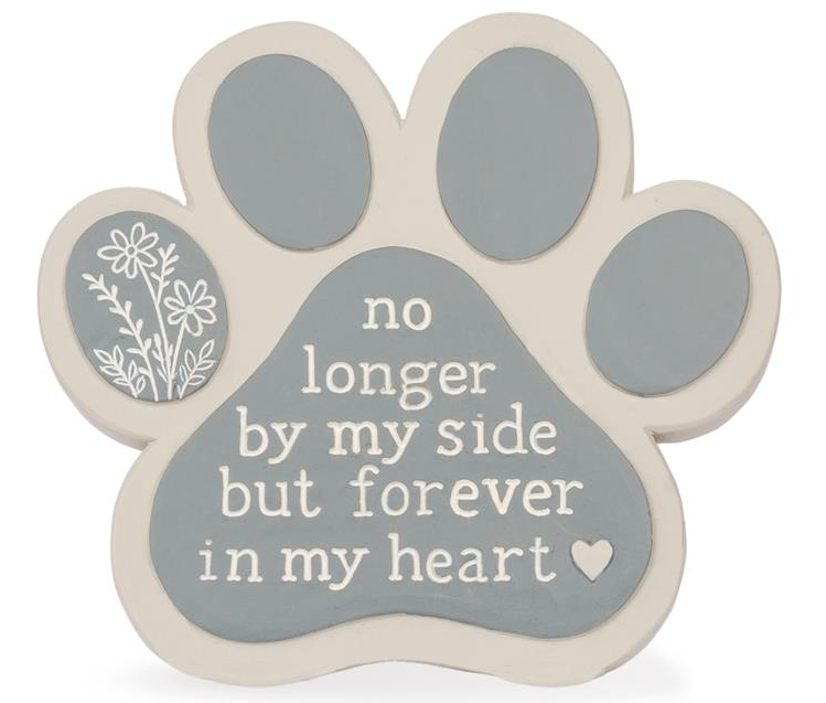 Blue Dog Bereavement Plaque on Easel