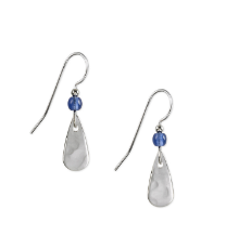 Blue Silver Drop Earrings
