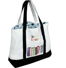 Load image into Gallery viewer, Book Lover Canvas Tote Bag
