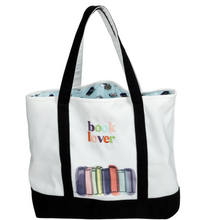 Load image into Gallery viewer, Book Lover Canvas Tote Bag
