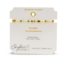 Load image into Gallery viewer, Breathe Tila Morse Code Bracelet
