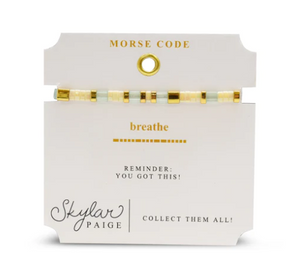 Breathe Tila Morse Code Bracelet