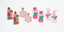 Load image into Gallery viewer, Bright Holiday Beaded Earrings
