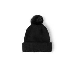 Load image into Gallery viewer, Powder Knit Ultra Soft Pom Hat Black
