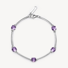 Load image into Gallery viewer, Brosway Silver Round Amethyst Bracelet Fancy by Brosway
