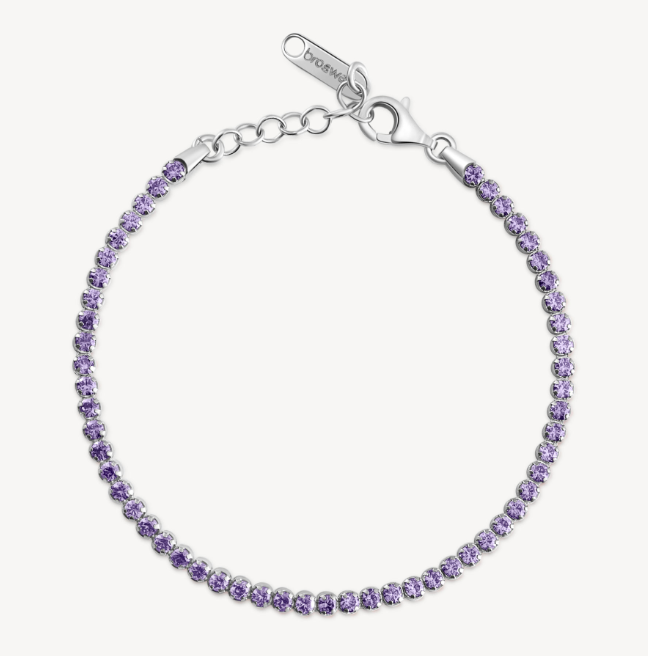 Brosway Silver Amethyst Tennis Bracelet Fancy by Brosway