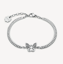Load image into Gallery viewer, Brosway Chakra LOVE Butterfly Rhinestone Silver Bracelet
