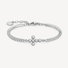 Load image into Gallery viewer, Brosway Chakra PROTECTION Cross Silver Rhinestone Bracelet
