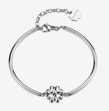 Load image into Gallery viewer, Brosway Chakra LUCK Four Leaf Clover Silver Bracelet
