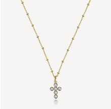Load image into Gallery viewer, Brosway Chakra PROTECTION Pearl Cross Gold Necklace
