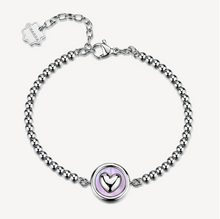 Load image into Gallery viewer, Brosway Chakra LOVE Pink Mother of Pearl Heart Silver Bracelet
