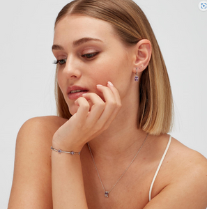 Brosway Silver Amethyst Earring- Single Earring by Brosway