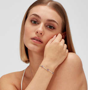 Brosway Silver Rectangle Amethyst Bracelet Fancy by Brosway