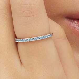 Sterling Silver Ring with Sapphire CZ by Brosway