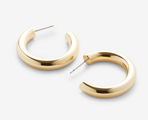 Bryan Anthonys Unstoppable Midi Hoop Earrings 14 KT Gold Plated