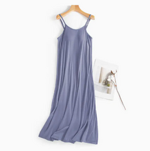 Load image into Gallery viewer, Built In Bra Sleeveless Dress Light Blue
