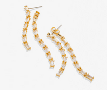 Load image into Gallery viewer, Bryan Anthonys By My Side Baguette Chandelier Earrings Gold
