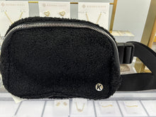 Load image into Gallery viewer, Black Sherpa Fanny Pack/ Belt Bag
