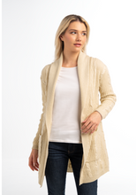 Load image into Gallery viewer, Cable Knit Cardigan in Ivory or Blue
