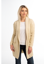 Load image into Gallery viewer, Cable Knit Cardigan in Ivory or Blue
