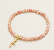 Load image into Gallery viewer, Coral Stretch Bracelet 4mm Pink Jade Beads
