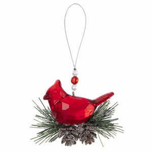 Pine Cardinal Ornament