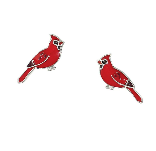 Cardinal Post Stud Earrings