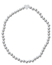 Load image into Gallery viewer, In Loving Memory- Silver Plated Beaded Stretch Bracelet
