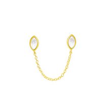Load image into Gallery viewer, Cassia Gold Chain Stud Earrings
