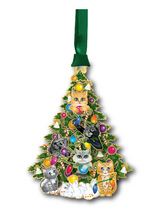 Load image into Gallery viewer, Cat Christmas Tree Ornament
