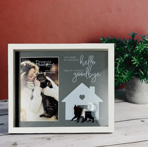 Cat Goodbye Shadow Box 9.5