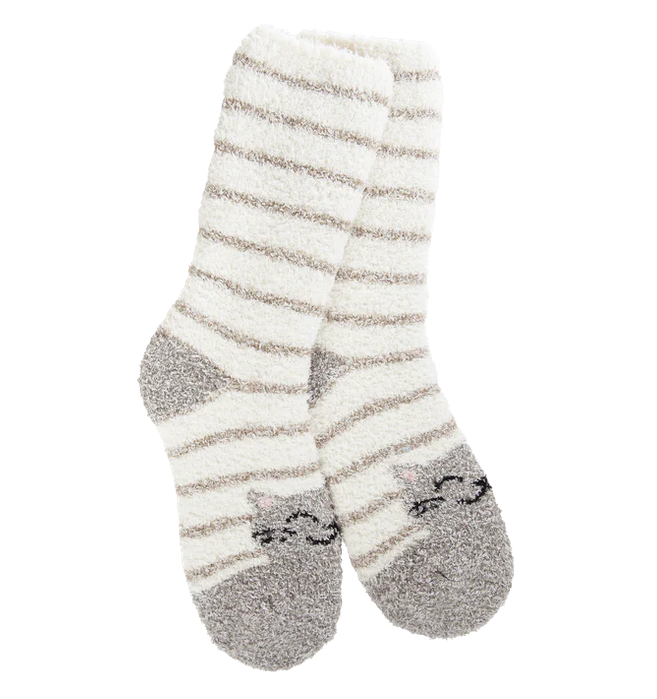 Cat Stripe Print Cozy Soft Socks