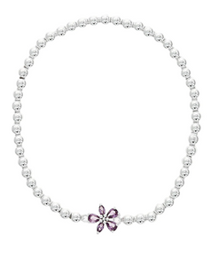 Celebrating You Silver-Plated Cubic Zirconia Silver Stretch Bracelet