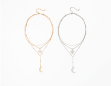 Load image into Gallery viewer, Celestial Layered Necklace in Gold or Silver
