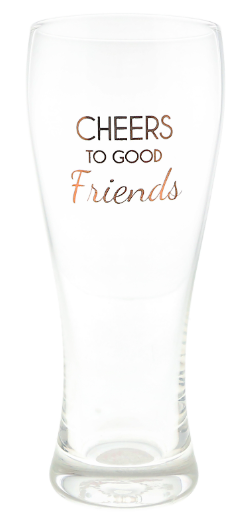 Cheers to Good Friends 15oz Pilsner Glass