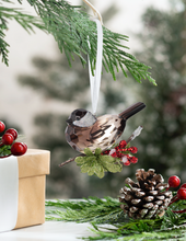 Load image into Gallery viewer, Chickadee with Branch Ornament
