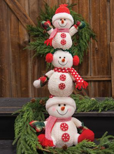 Load image into Gallery viewer, Christmas Snowman stack 30 Inches High

