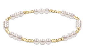 Classic Joy Pattern 4mm Bead Bracelet Pearl
