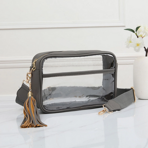 Clear Gray Crossbody Bag