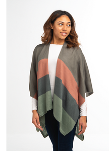 Color Block Cardi Wrap