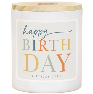 Colorful Happy Birthday Candle