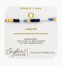 Load image into Gallery viewer, Congrats Tila Morse Code Bracelet
