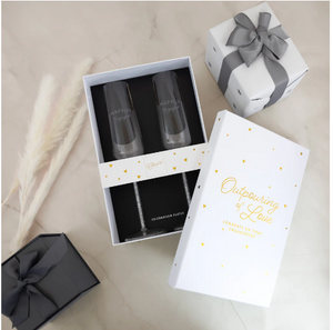 Congrats on your Engagement Toasting Glasses - Gift boxed