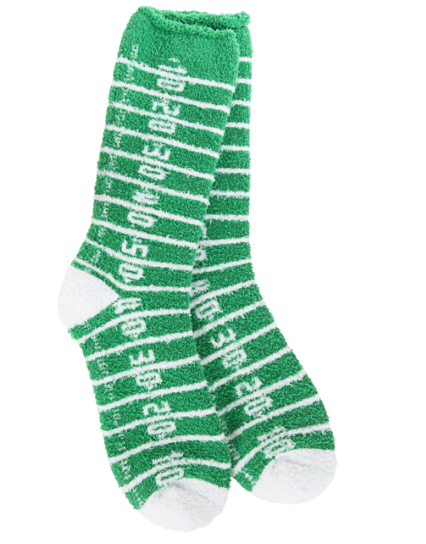 Cozy Crew Socks Football Field