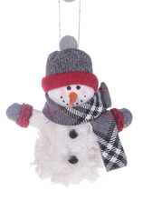 Load image into Gallery viewer, Cozy Snowman Plush Ornament
